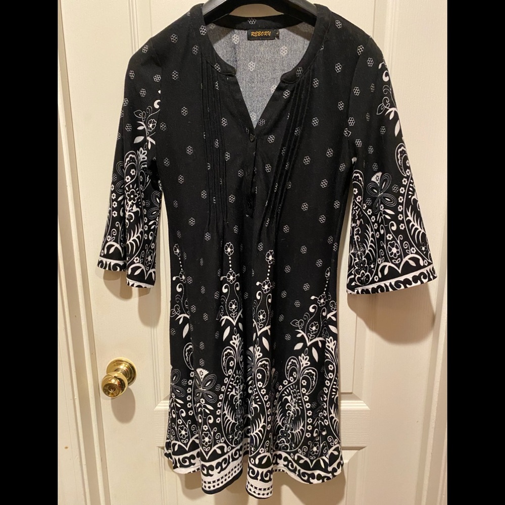 Black & White detailed dress